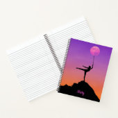 バレエムーンバランスパーソナライズされた名 ノートブック (内部)