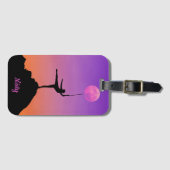 バレエムーンバランスパーソナライズされた名 ラゲッジタグ (正面横)
