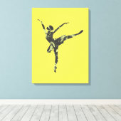 バレエモダンスダンモダンダンス キャンバスプリント (インサイチュ (ウッドフロア))