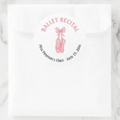 バレエリサイタルピンクシューズパーティーの好意 ラウンドシール (バッグ)