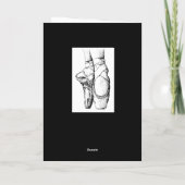 バレエリサイタル/バレリーナ誕生日グリーティングカード カード (裏面)