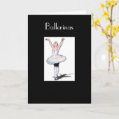 バレエリサイタル/バレリーナ誕生日グリーティングカード カード (黄色い花)
