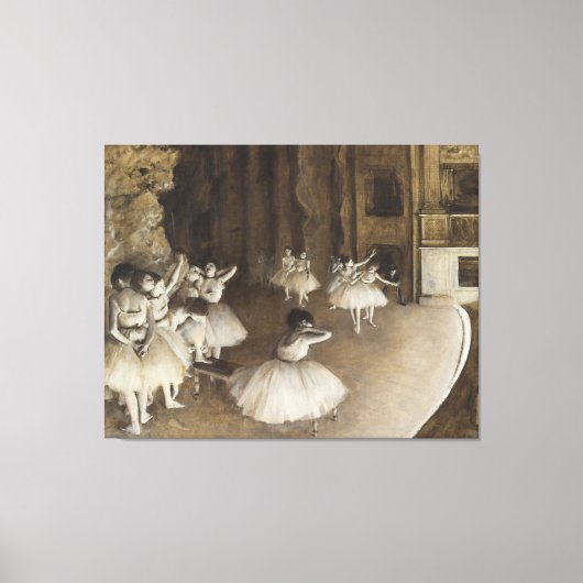 バレエリハーサルオンステージエドガー キャンバスプリント (正面)