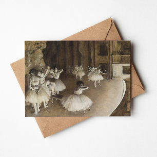 バレエリハーサルステージ   Edgar Degas カード