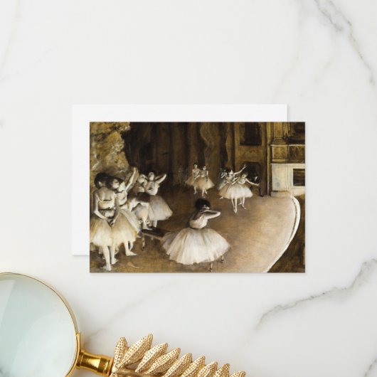 バレエリハーサルonステージby Edgar Degas サンキューカード (正面/裏面インサイチュ)