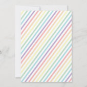 バレエレインボーツツ金ゴールドグリッター誕生日招待状 招待状 (裏面)