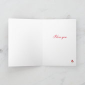 バレエレガントンタインデー「愛してる」 ノートカード (内部)