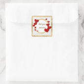 バレエレガントンティネス、愛、記念日結婚の スクエアシール (バッグ)