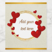 バレエレガントンティネス、愛、記念日結婚の ワインラベル (シングルラベル)