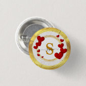 バレエレガントンティネス、愛、記念日結婚の 缶バッジ (正面&裏面)