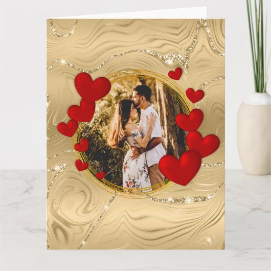 バレエレガントンティネス、愛、記念日赤いハート カード (正面)