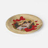 バレエレガントンティネス、愛、記念日赤いハート ペーパープレート (アングル)