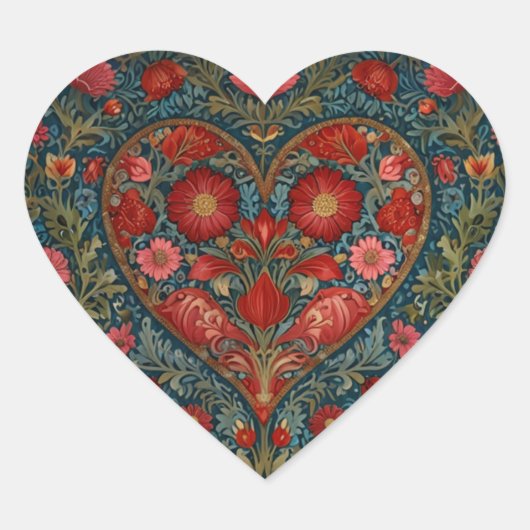 バレエレガントンビクトリアンティネス日ハートデザイン ハートシール (正面)