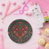 バレエレガントンビクトリアンティネス日ハートデザイン ペーパープレート (パーティー)