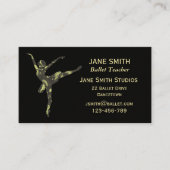 バレエ先生ダンス先生ダンススタジオ事業 名刺 (正面)