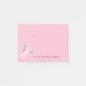 バレエ先生ピンクのダンスシューズパーソナライズされた用 ポストイット (正面)