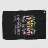 バレエ先生鑑賞 – 素晴らしい引用文 ゴルフタオル (横)