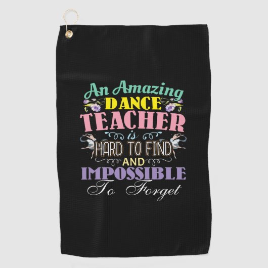 バレエ先生鑑賞 – 素晴らしい引用文 ゴルフタオル (正面)
