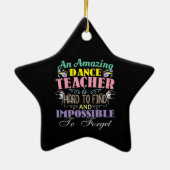 バレエ先生鑑賞 – 素晴らしい引用文 セラミックオーナメント (裏面)