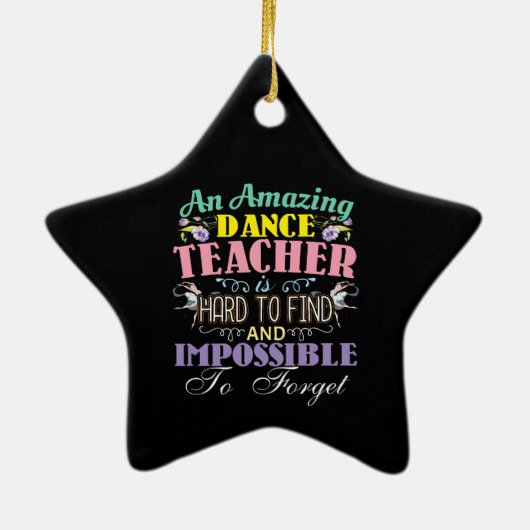 バレエ先生鑑賞 – 素晴らしい引用文 セラミックオーナメント (裏面)