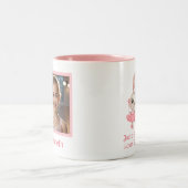 バレエ写真を愛する女の子踊り ツートーンマグカップ (中央)