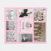 バレエ写真コラージュ フリースブランケット (正面(横))