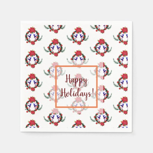 バレエ冬休み スタンダードカクテルナプキン (正面)