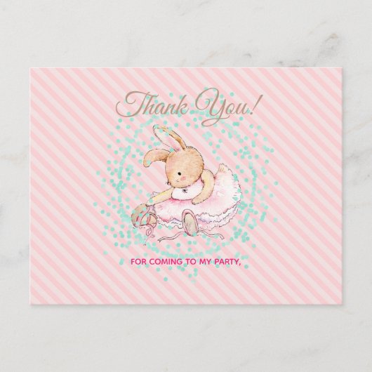 バレエ動物アクアバレエ動物アクアありがとう ポストカード (正面)