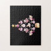 バレエ動物バレリーナのクリスマスツリー ジグソーパズル (縦)