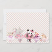 バレエ動物写真誕生パーティー 招待状 (裏面)