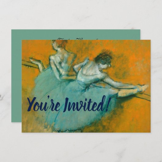 バレエ団のデガスバー 招待状 (正面/裏面)