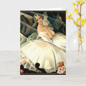 バレエ団のバレリーナ・ウラル・ポールセン カード (黄色い花)
