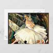 バレエ団のバレリーナ・ウラル・ポールセン ポストカード (正面/裏面)