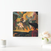 バレエ団ロシアの団、マック威厳があるス スクエア壁時計 (ホーム)