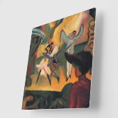 バレエ団ロシアの団、マック威厳があるス スクエア壁時計 (傾斜)