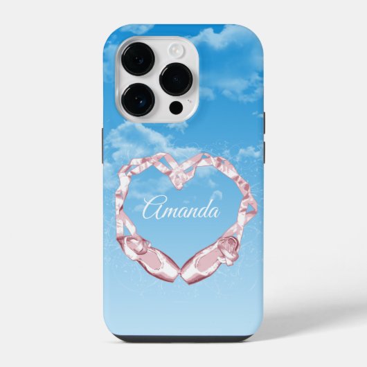 バレエ好きに贈るメッセージ (名入れ) iPhoneケース (裏面)