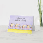 バレエ学校の挨拶へようこそ カード (正面)