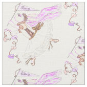 バレエ愛バニーポリエステル織り方生地58"広く ファブリック (クローズアップ)