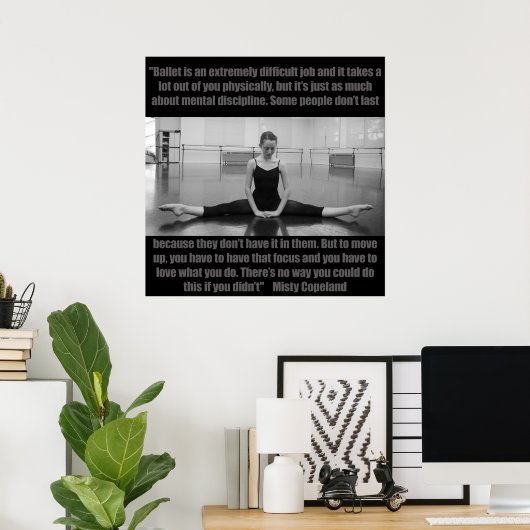 バレエ感動的ポスターミスティコープランド引用文 ポスター (ホームオフィス)