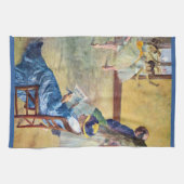 バレエ教室、エドガル・ドガによるダンスホール キッチンタオル (横)