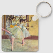 バレエ教室、ダンスホールby Edgar Degas キーホルダー (裏面)