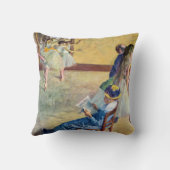 バレエ教室、ダンスホールby Edgar Degas クッション (裏面)