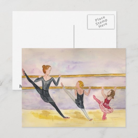 バレエ教室 ポストカード (正面/裏面)