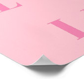 バレエ文字デザインダンサー向けピンクバレリーナ ポスター (角)