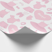 バレエ服包み紙 – 白い背景 ラッピングペーパー (角)