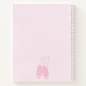 バレエ服手帳 – ピンク背景 ノートブック (裏面)
