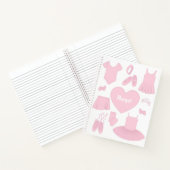 バレエ服手帳 – 白い背景 ノートブック (内部)