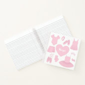 バレエ服正方形のノート – 白い背景 ノートブック (内部)