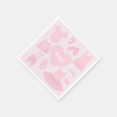 バレエ服紙ナプキン – ピンク背景 スタンダードカクテルナプキン (角)