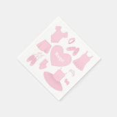 バレエ服紙ナプキン – 白い背景 スタンダードカクテルナプキン (角)